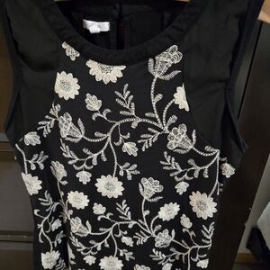Maurices Black Top with White Label Detail